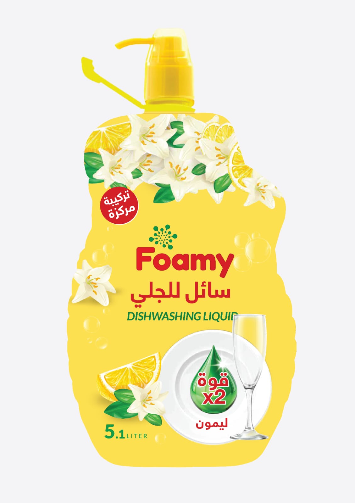 Foamy DishWashing Liquid Lemon 5.1 L